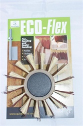 ECO-Flex Flap Wheel head. Attached To Drill Chuck 2" x 6"  Grit p60